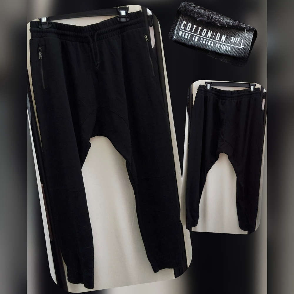 Cotton On Women's Classic Black Cropped Jogger Pants Size Lg